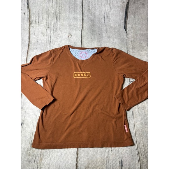 Life Is Good Tops - Life is Good Honey Long Sleeve Tee Women Medium Brown Boho Minimalist Cotton